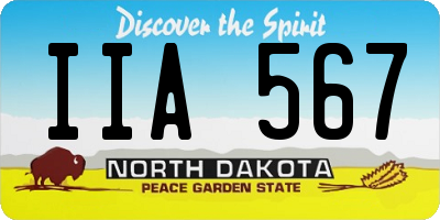 ND license plate IIA567