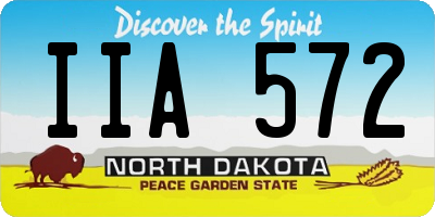 ND license plate IIA572