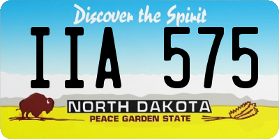 ND license plate IIA575