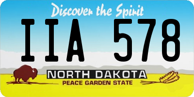 ND license plate IIA578