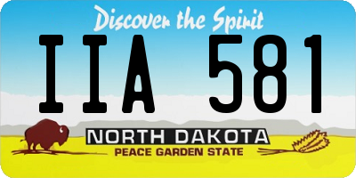 ND license plate IIA581