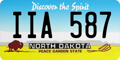 ND license plate IIA587