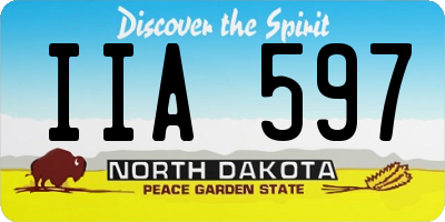 ND license plate IIA597