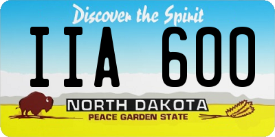 ND license plate IIA600