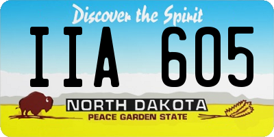 ND license plate IIA605