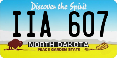 ND license plate IIA607