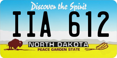ND license plate IIA612