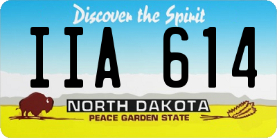 ND license plate IIA614