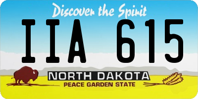 ND license plate IIA615