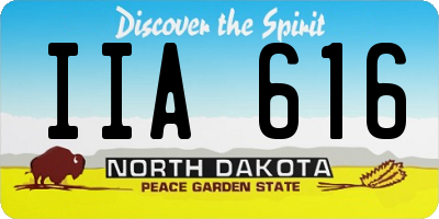 ND license plate IIA616