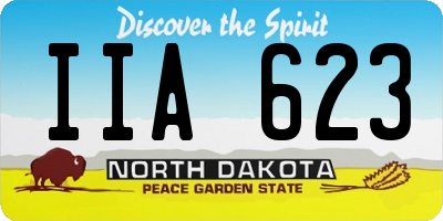 ND license plate IIA623