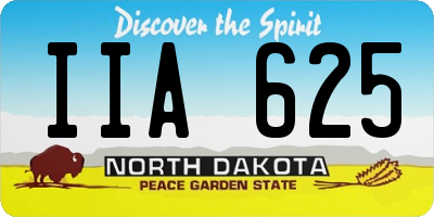 ND license plate IIA625
