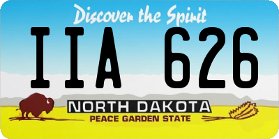 ND license plate IIA626