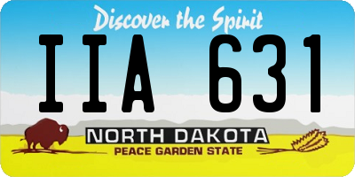 ND license plate IIA631