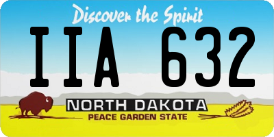 ND license plate IIA632