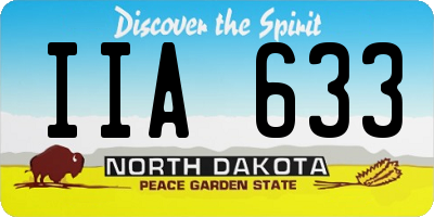 ND license plate IIA633