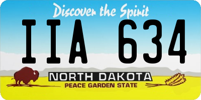 ND license plate IIA634