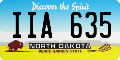 ND license plate IIA635