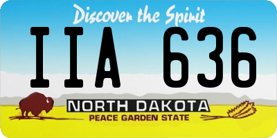 ND license plate IIA636