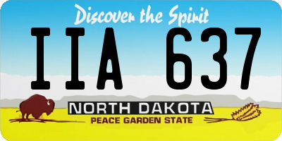 ND license plate IIA637