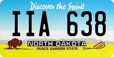 ND license plate IIA638