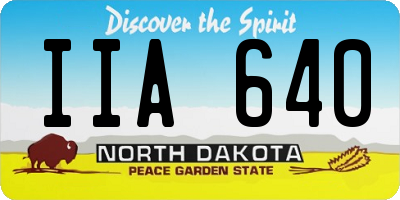 ND license plate IIA640