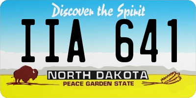 ND license plate IIA641