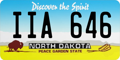 ND license plate IIA646