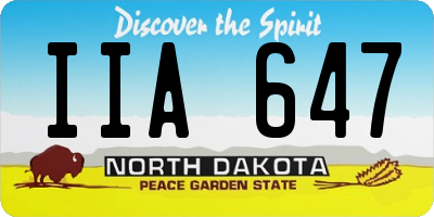 ND license plate IIA647