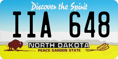 ND license plate IIA648
