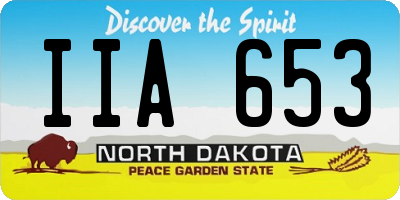 ND license plate IIA653