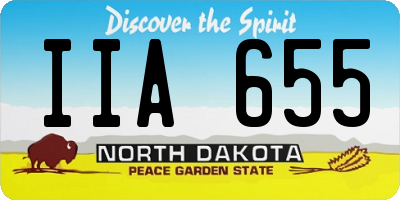 ND license plate IIA655