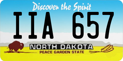 ND license plate IIA657
