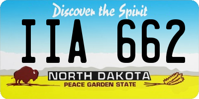 ND license plate IIA662