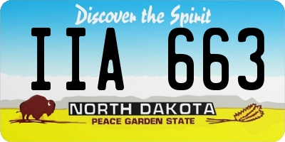 ND license plate IIA663