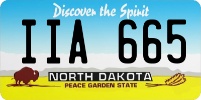 ND license plate IIA665