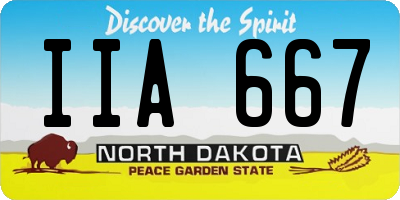 ND license plate IIA667