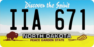 ND license plate IIA671