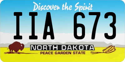 ND license plate IIA673