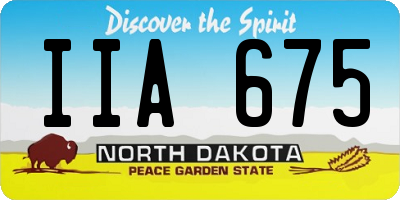 ND license plate IIA675