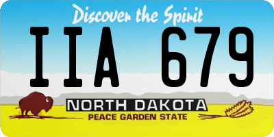 ND license plate IIA679