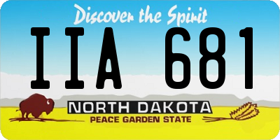 ND license plate IIA681