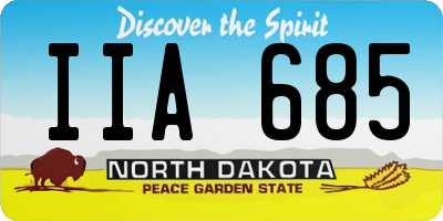 ND license plate IIA685