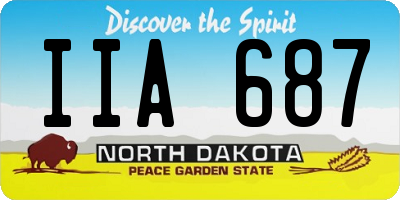 ND license plate IIA687