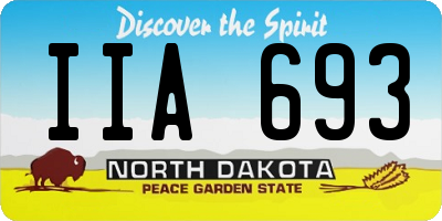 ND license plate IIA693