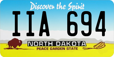 ND license plate IIA694