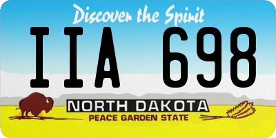 ND license plate IIA698