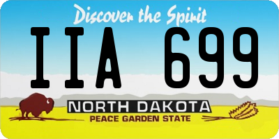 ND license plate IIA699