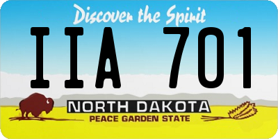 ND license plate IIA701