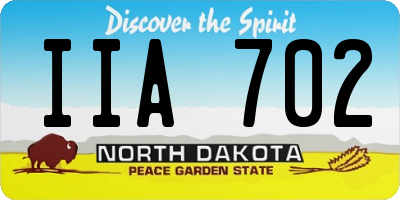 ND license plate IIA702